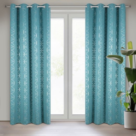 ZASŁONA GOTOWA ABELLA 135X250 CM TURKUSOWY ze sklepu lenaodniemowlakadoszkolniaka.pl w kategorii Zasłony - zdjęcie 187423703