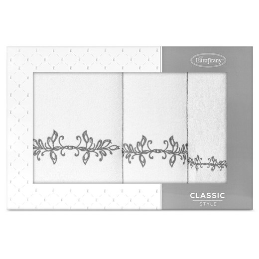 KOMPLET RĘCZNIKÓW 3 56 X 36 X 7 CM BIAŁY ze sklepu lenaodniemowlakadoszkolniaka.pl w kategorii Ręczniki - zdjęcie 187424120