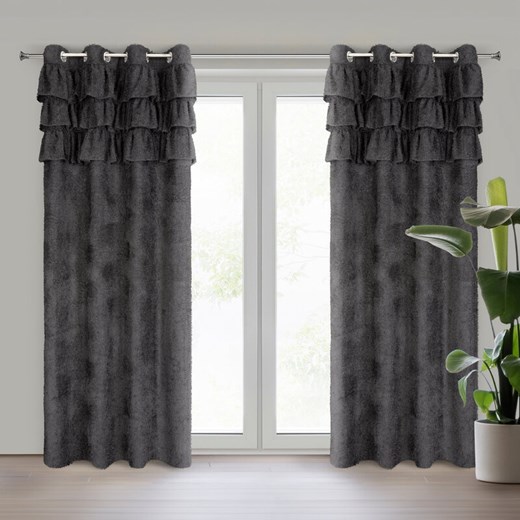 ZASŁONA GOTOWA AGIS 2 140 X 250 CM CZARNY ze sklepu lenaodniemowlakadoszkolniaka.pl w kategorii Zasłony - zdjęcie 187424582