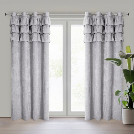 ZASŁONA GOTOWA AGIS 2 140 X 250 CM SREBRNY ze sklepu lenaodniemowlakadoszkolniaka.pl w kategorii Zasłony - zdjęcie 187425114