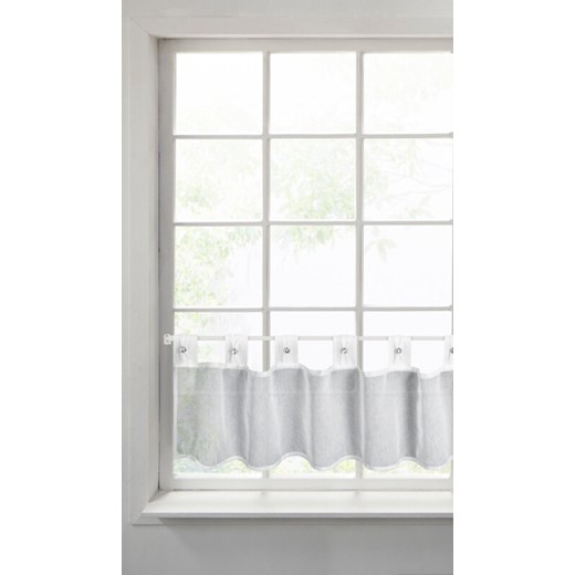 FIRANA GOTOWA SEVILLA NA SZELKACH 150 X 30 CM BIAŁY ze sklepu lenaodniemowlakadoszkolniaka.pl w kategorii Firany - zdjęcie 187427321