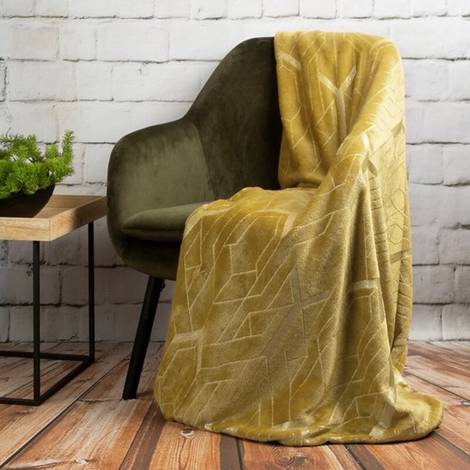 KOC GINKO4 150 X 200 CM ZŁOTY ze sklepu lenaodniemowlakadoszkolniaka.pl w kategorii Narzuty i kapy - zdjęcie 187428134