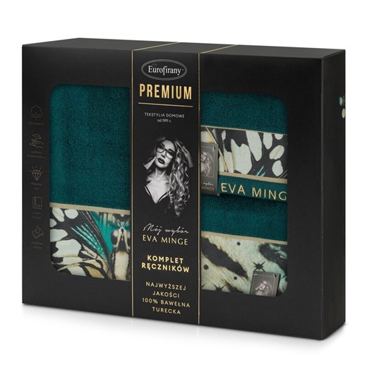 KOMPLET RĘCZNIKÓW EVA15 46 X 36 X 7 CM CIEMNOTURKUSOWY ze sklepu lenaodniemowlakadoszkolniaka.pl w kategorii Ręczniki - zdjęcie 187428562