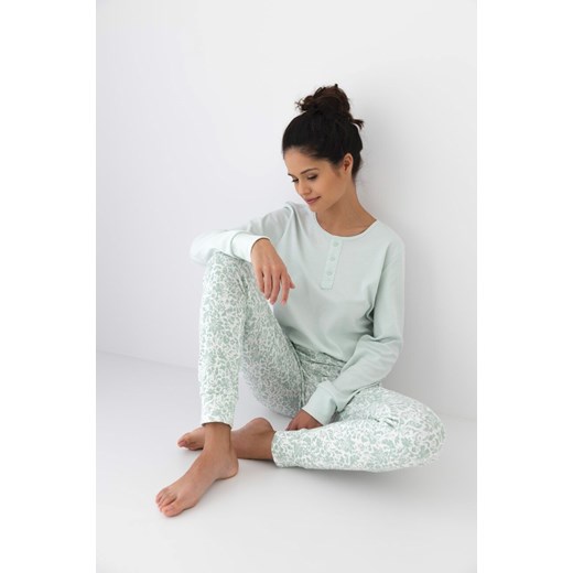 Piżama Sensis Olive Interlock dł/r S-XL L miętowy ze sklepu lenaodniemowlakadoszkolniaka.pl w kategorii Piżamy damskie - zdjęcie 187428563