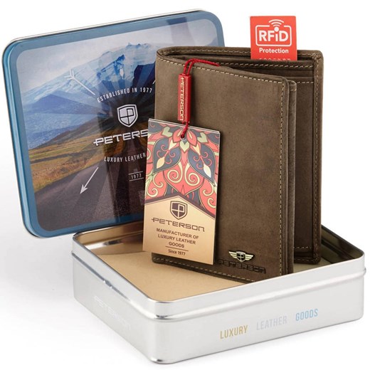 Portfel męski skórzany skóra naturalna Peterson ze sklepu lenaodniemowlakadoszkolniaka.pl w kategorii Portfele męskie - zdjęcie 187428944