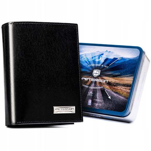 Portfel męski skórzany skóra naturalna Peterson ze sklepu lenaodniemowlakadoszkolniaka.pl w kategorii Portfele męskie - zdjęcie 187429221