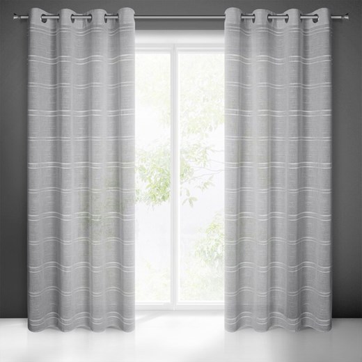 FIRANA GOTOWA ARCADIA 140 X 250 CM SREBRNY ze sklepu lenaodniemowlakadoszkolniaka.pl w kategorii Firany - zdjęcie 187430003