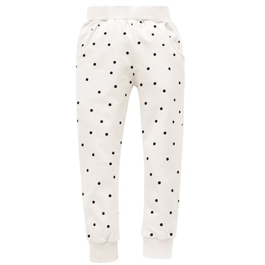 SPODNIE TRES BIEN EC écru,groszki 68 ze sklepu lenaodniemowlakadoszkolniaka.pl w kategorii Spodnie i półśpiochy - zdjęcie 187430382
