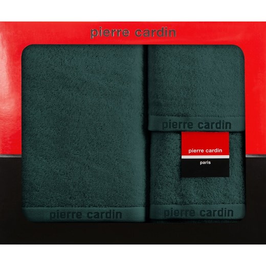 KOMPLET RĘCZNIKÓW 3 SZT EVI 40 X 34 X 9 CM BUTELKOWY ZIELONY ze sklepu lenaodniemowlakadoszkolniaka.pl w kategorii Ręczniki - zdjęcie 187431313