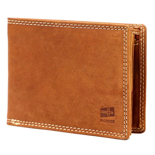 Portfel męski skórzany skóra naturalna Nordee ze sklepu lenaodniemowlakadoszkolniaka.pl w kategorii Portfele męskie - zdjęcie 187431614