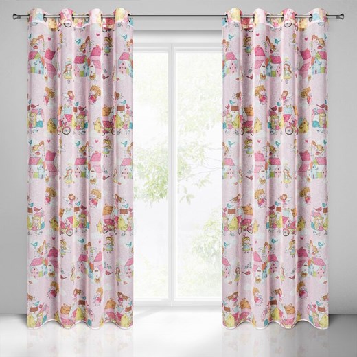 ZASŁONA GOTOWA POLLY 140 X 250 CM RÓŻOWY ze sklepu lenaodniemowlakadoszkolniaka.pl w kategorii Zasłony - zdjęcie 187432083