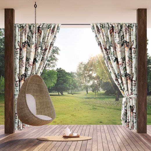 ZASŁONA GOTOWA GARDEN2 NA TAŚMIE 155 X 200 CM BIAŁY ze sklepu lenaodniemowlakadoszkolniaka.pl w kategorii Zasłony - zdjęcie 187433441