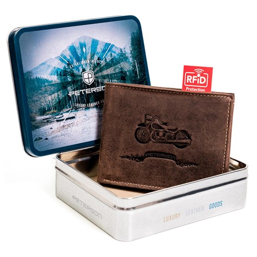 Portfel męski skórzany skóra naturalna Peterson ze sklepu lenaodniemowlakadoszkolniaka.pl w kategorii Portfele męskie - zdjęcie 187435191