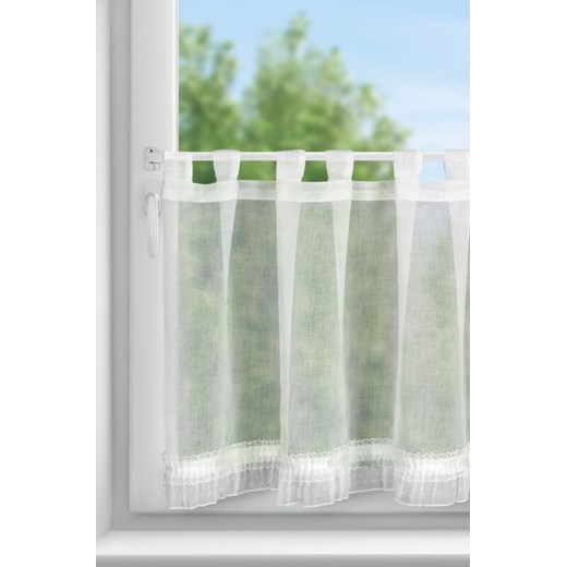 FIRANA GOTOWA MARY NA SZELKACH 150 X 60 CM BIAŁY ze sklepu lenaodniemowlakadoszkolniaka.pl w kategorii Firany - zdjęcie 187436054