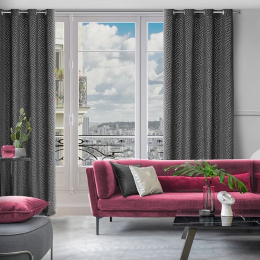 ZASŁONA GOTOWA INGA 140 X 250 CM CZARNY ze sklepu lenaodniemowlakadoszkolniaka.pl w kategorii Zasłony - zdjęcie 187437203