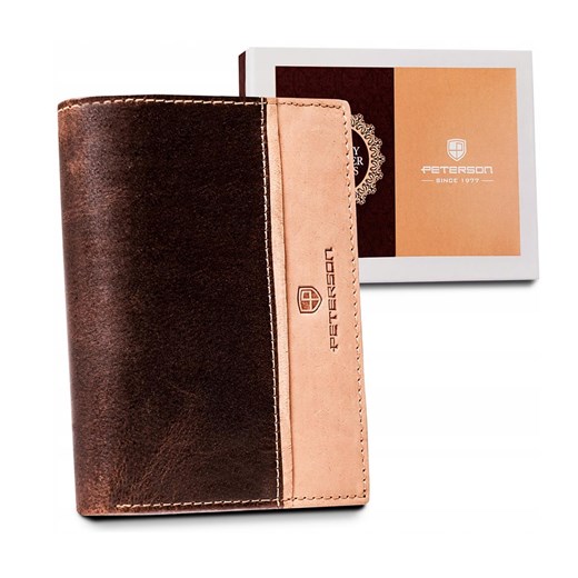 Portfel męski skórzany skóra naturalna Peterson ze sklepu lenaodniemowlakadoszkolniaka.pl w kategorii Portfele męskie - zdjęcie 187438141