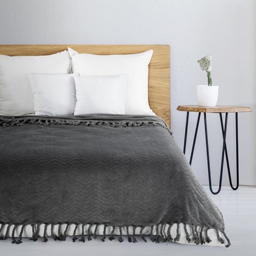 KOC EMMA 150 X 200 CM STALOWY ze sklepu lenaodniemowlakadoszkolniaka.pl w kategorii Narzuty i kapy - zdjęcie 187438230