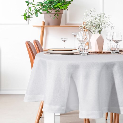 OBRUS STELLA 2 FI 120 CM BIAŁY ze sklepu lenaodniemowlakadoszkolniaka.pl w kategorii Obrusy i bieżniki - zdjęcie 187438350