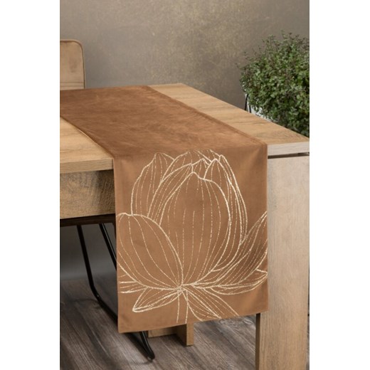 OBRUS BLINK 12 35 X 220 CM BRĄZOWY ze sklepu lenaodniemowlakadoszkolniaka.pl w kategorii Obrusy i bieżniki - zdjęcie 187438643