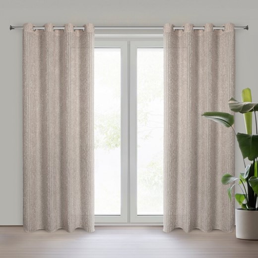 ZASŁONA GOTOWA SELMA 135 X 250 CM BEŻOWY ze sklepu lenaodniemowlakadoszkolniaka.pl w kategorii Zasłony - zdjęcie 187439490