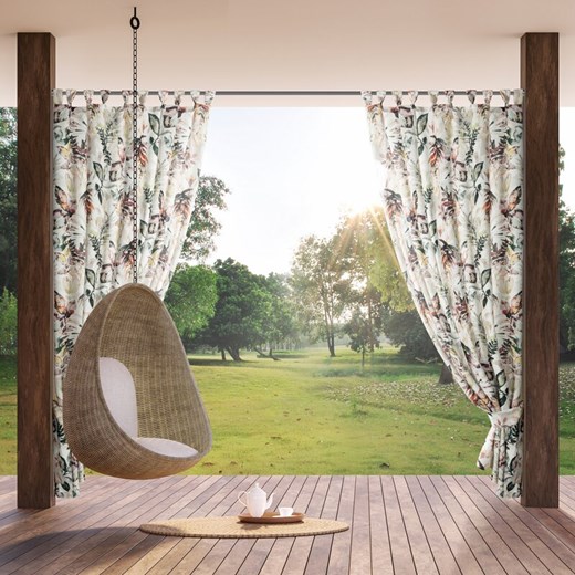 ZASŁONA GOTOWA GARDEN2 NA SZELKACH 155 X 260 CM BIAŁY ze sklepu lenaodniemowlakadoszkolniaka.pl w kategorii Zasłony - zdjęcie 187439631