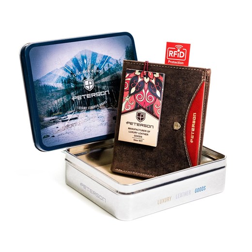 Portfel męski skórzany skóra naturalna Peterson ze sklepu lenaodniemowlakadoszkolniaka.pl w kategorii Portfele męskie - zdjęcie 187440273