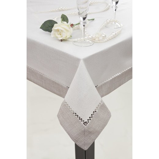 OBRUS EMMA 140 X 220 CM BIAŁY ze sklepu lenaodniemowlakadoszkolniaka.pl w kategorii Obrusy i bieżniki - zdjęcie 187440391