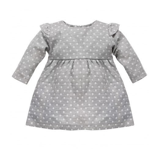 Sukienka Unicorn Pinokio szara w groszki ze sklepu lenaodniemowlakadoszkolniaka.pl w kategorii Odzież dla niemowląt - zdjęcie 187442212