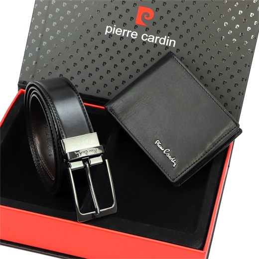 Zestaw na prezent dla mężczyzny portfel i pasek męski skórzany Pierre Cardin ze sklepu lenaodniemowlakadoszkolniaka.pl w kategorii Paski męskie - zdjęcie 187445740