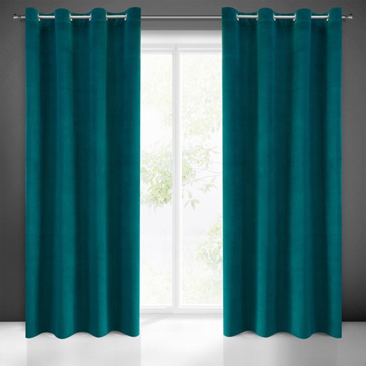 ZASŁONA GOTOWA MILO 140 X 250 CM CIEMNOTURKUSOWY ze sklepu lenaodniemowlakadoszkolniaka.pl w kategorii Zasłony - zdjęcie 187445780