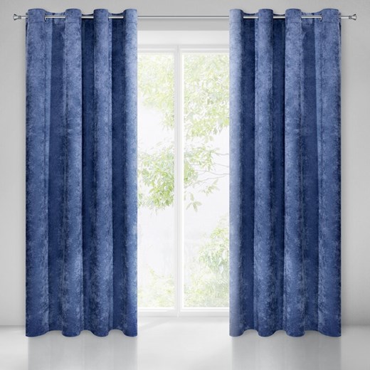 ZASŁONA GOTOWA ANISA 140 X 250 CM GRANATOWY ze sklepu lenaodniemowlakadoszkolniaka.pl w kategorii Zasłony - zdjęcie 187446162