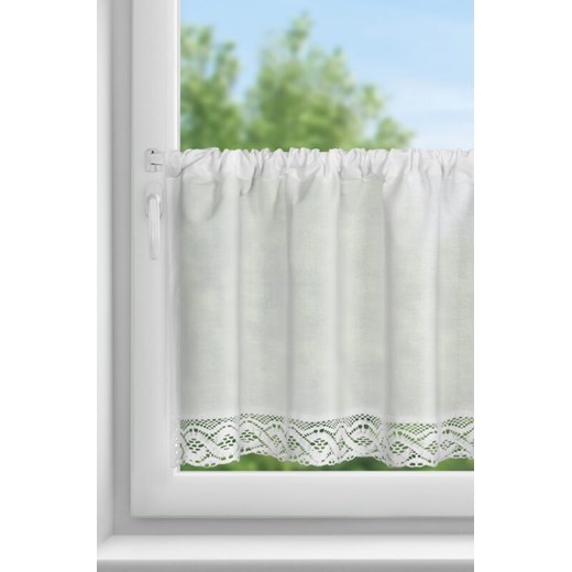 FIRANA GOTOWA VINCE NA TAŚMIE 150 X 60 CM BIAŁY ze sklepu lenaodniemowlakadoszkolniaka.pl w kategorii Firany - zdjęcie 187446691