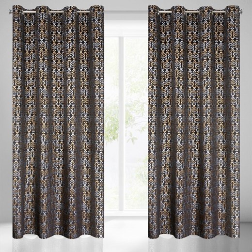 ZASŁONA GOTOWA LAURA 140 X 250 CM CZARNY ze sklepu lenaodniemowlakadoszkolniaka.pl w kategorii Zasłony - zdjęcie 187446782