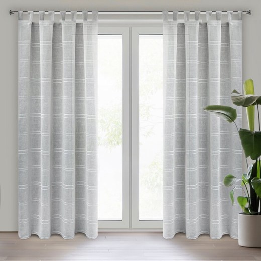 FIRANA GOTOWA ARCADIA NA SZELKACH 140 X 250 CM SREBRNY ze sklepu lenaodniemowlakadoszkolniaka.pl w kategorii Firany - zdjęcie 187447784