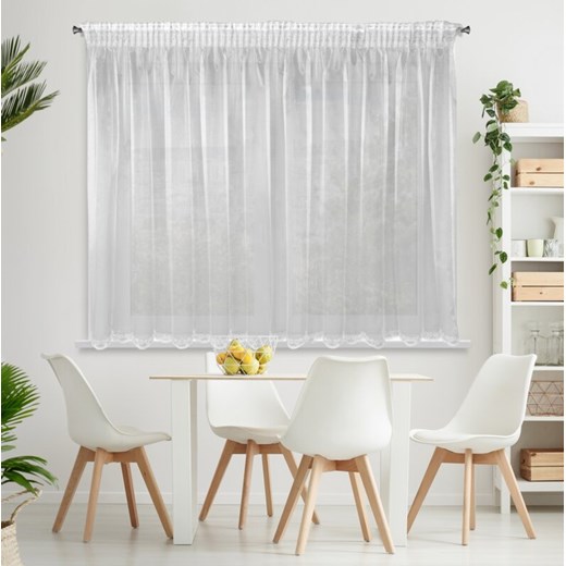 FIRANA GOTOWA ELIZA NA TAŚMIE 300 X 145 CM BIAŁY ze sklepu lenaodniemowlakadoszkolniaka.pl w kategorii Firany - zdjęcie 187449800