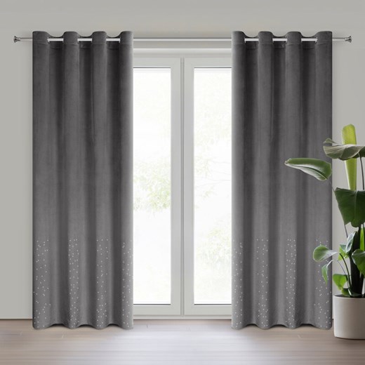 ZASŁONA GOTOWA ARIADNA 140 X 250 CM GRAFITOWY ze sklepu lenaodniemowlakadoszkolniaka.pl w kategorii Zasłony - zdjęcie 187449913