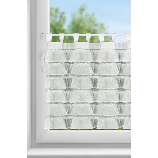 FIRANA GOTOWA LILIA 2 NA SZELKACH 150 X 70 CM BIAŁY ze sklepu lenaodniemowlakadoszkolniaka.pl w kategorii Firany - zdjęcie 187449983