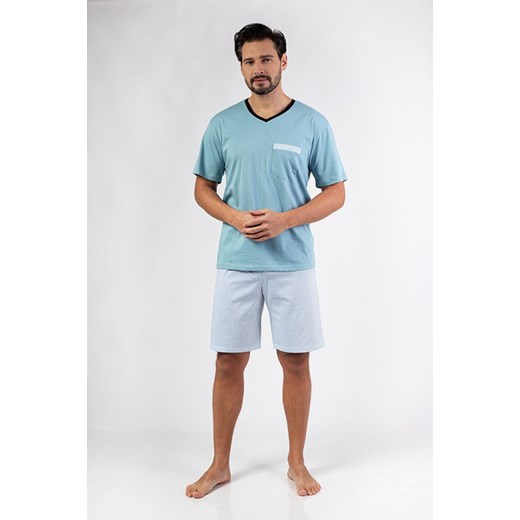 482 L Piżama męska zielony 01 ze sklepu lenaodniemowlakadoszkolniaka.pl w kategorii Piżamy męskie - zdjęcie 187450194