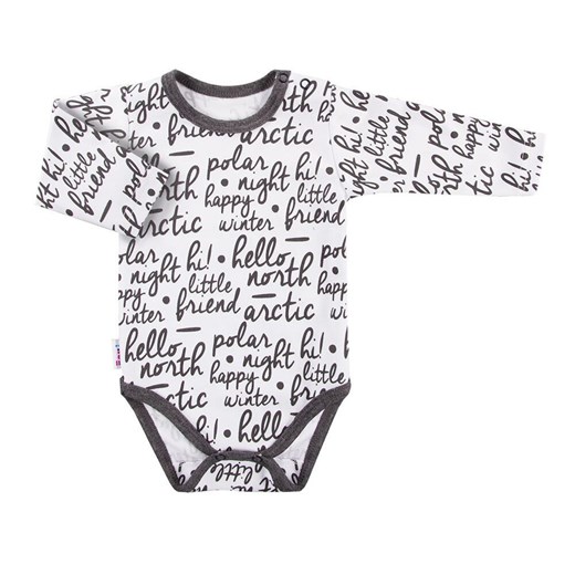 BODY niemowlęce wyprawka SNOW DŁ DRUK GRAFIT Ewa Klucze ze sklepu lenaodniemowlakadoszkolniaka.pl w kategorii Odzież dla niemowląt - zdjęcie 187451000