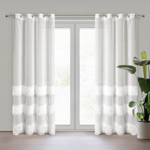 FIRANA GOTOWA MARGARET4 140 X 250 CM KREMOWY ze sklepu lenaodniemowlakadoszkolniaka.pl w kategorii Firany - zdjęcie 187451344