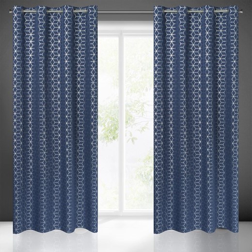 ZASŁONA GOTOWA CUBE 140 X 250 CM GRANATOWY ze sklepu lenaodniemowlakadoszkolniaka.pl w kategorii Zasłony - zdjęcie 187451581