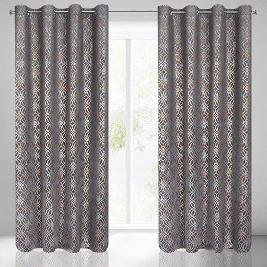 ZASŁONA GOTOWA ARETA 140 X 250 CM STALOWY ze sklepu lenaodniemowlakadoszkolniaka.pl w kategorii Zasłony - zdjęcie 187451892