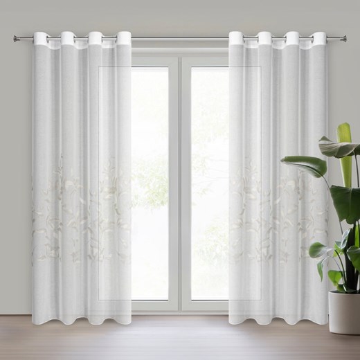 FIRANA GOTOWA ESTELLA 140 X 250 CM BIAŁY ze sklepu lenaodniemowlakadoszkolniaka.pl w kategorii Firany - zdjęcie 187452294