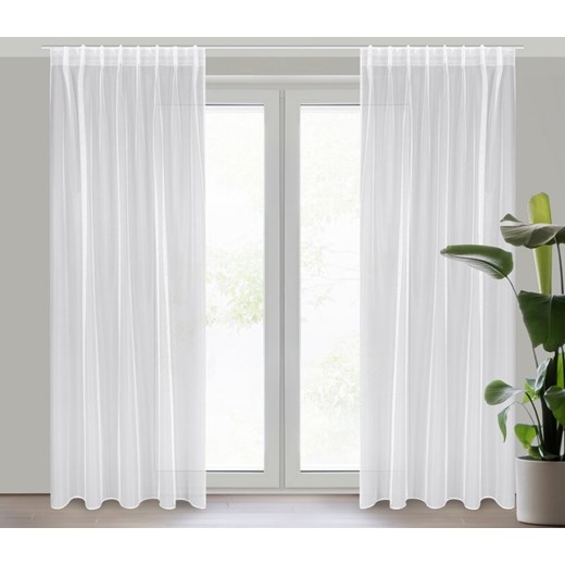 FIRANA GOTOWA TONIA NA TAŚMIE 140 X 300 CM BIAŁY ze sklepu lenaodniemowlakadoszkolniaka.pl w kategorii Firany - zdjęcie 187452804