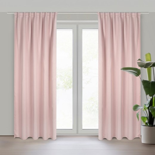 ZASŁONA GOTOWA MILAN NA TAŚMIE 140 X 300 CM PUDROWY RÓŻ ze sklepu lenaodniemowlakadoszkolniaka.pl w kategorii Zasłony - zdjęcie 187453310