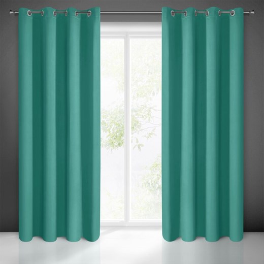 ZASŁONA GOTOWA LOGAN 135 X 250 CM TURKUSOWY ze sklepu lenaodniemowlakadoszkolniaka.pl w kategorii Zasłony - zdjęcie 187454204