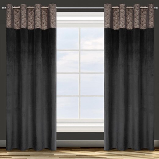 ZASŁONA GOTOWA D91 AGNES 140 X 250 CM CZARNY ze sklepu lenaodniemowlakadoszkolniaka.pl w kategorii Zasłony - zdjęcie 187455811