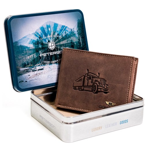 Portfel męski skórzany skóra naturalna Peterson ze sklepu lenaodniemowlakadoszkolniaka.pl w kategorii Portfele męskie - zdjęcie 187457743