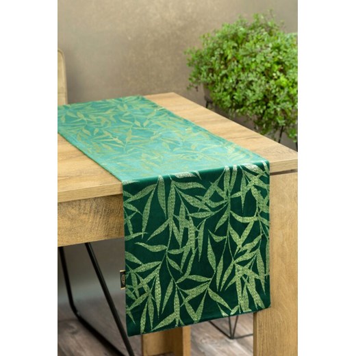 OBRUS BLINK 15 35 X 140 CM CIEMNOZIELONY ze sklepu lenaodniemowlakadoszkolniaka.pl w kategorii Obrusy i bieżniki - zdjęcie 187457893