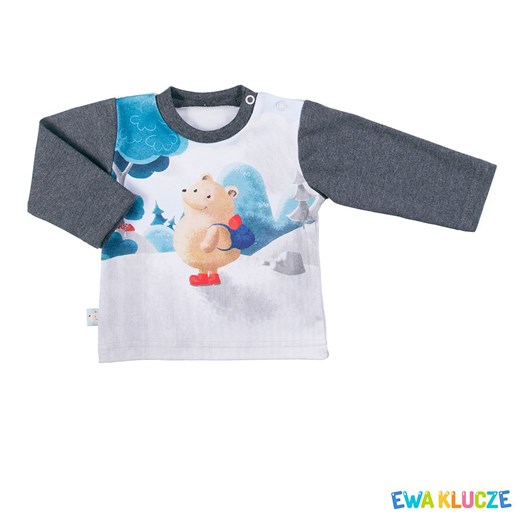 BLUZECZKA RIVER DŁ CHŁ GRAFIT/SZARY Ewa Klucze ze sklepu lenaodniemowlakadoszkolniaka.pl w kategorii Bluzki dziewczęce - zdjęcie 187458371